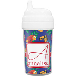 Parrots & Toucans Toddler Sippy Cup (Personalized)