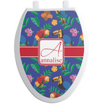 Parrots & Toucans Toilet Seat Decal - Elongated (Personalized)