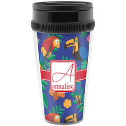 Parrots & Toucans Acrylic Travel Mug without Handle (Personalized)