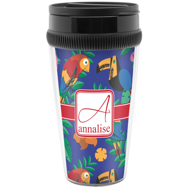 Custom Parrots & Toucans Acrylic Travel Mug without Handle (Personalized)