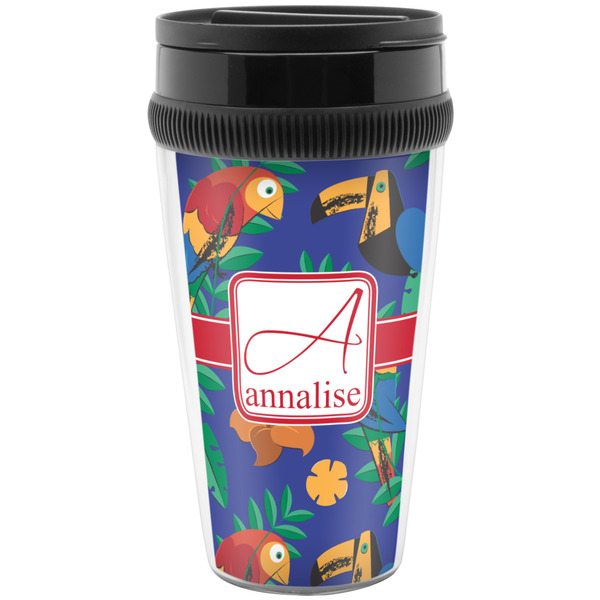 Parrots & Toucans Travel Mug (Personalized)