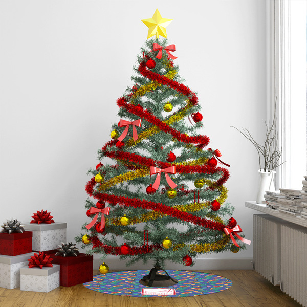 Parrots & Toucans Tree Skirt - In context