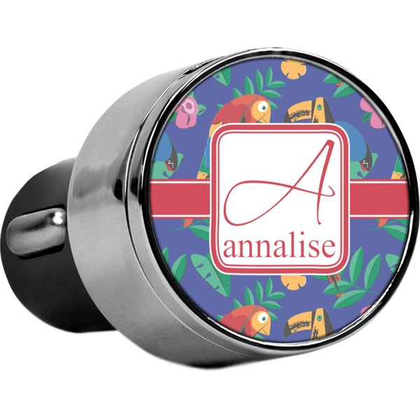 Custom Parrots & Toucans USB Car Charger (Personalized)