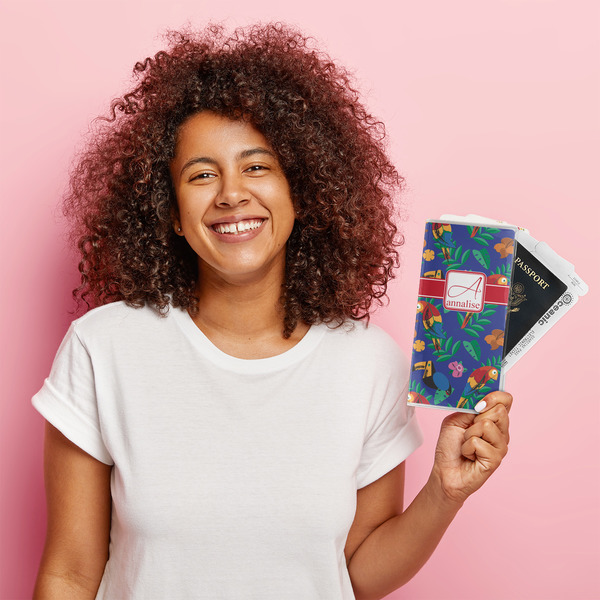 Parrots & Toucans Vinyl Document Holder - LIFESTYLE