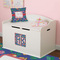 Parrots & Toucans Wall Monogram on Toy Chest
