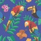 Parrots & Toucans Wallpaper Square