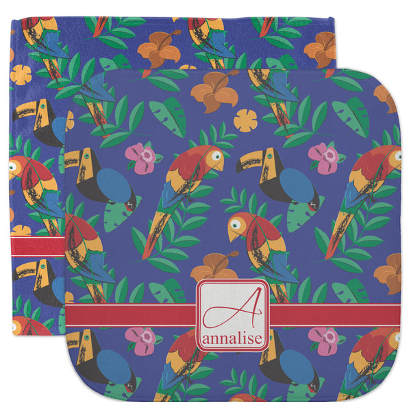 Custom Parrots & Toucans Facecloth / Wash Cloth (Personalized)