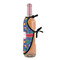 Parrots & Toucans Wine Bottle Apron - DETAIL WITH CLIP ON NECK
