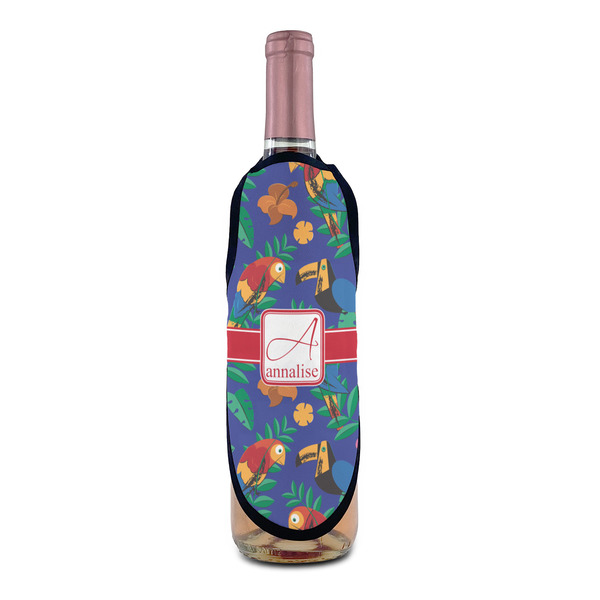 Parrots & Toucans Wine Bottle Apron - IN CONTEXT