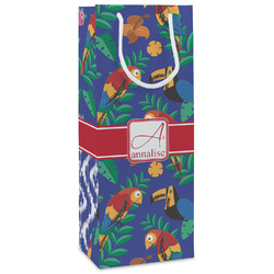 Parrots & Toucans Wine Gift Bags - Matte (Personalized)