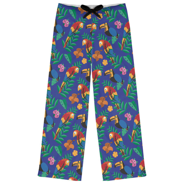 Custom Parrots & Toucans Womens Pajama Pants - 2XL