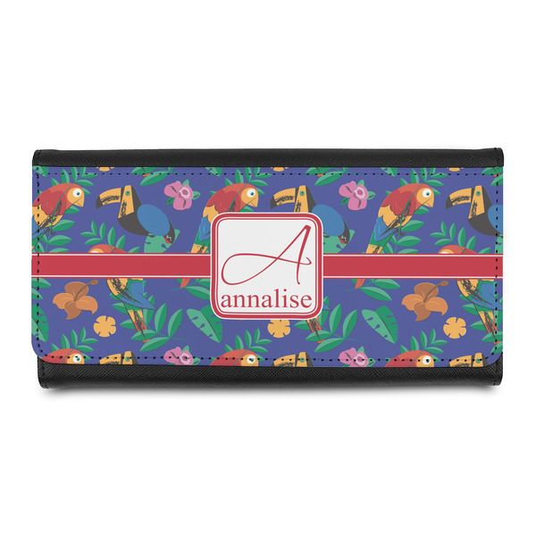 Custom Parrots & Toucans Leatherette Ladies Wallet (Personalized)