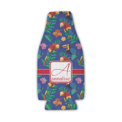 Parrots & Toucans Zipper Bottle Cooler (Personalized)