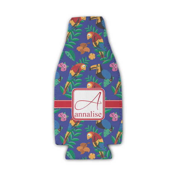 Custom Parrots & Toucans Zipper Bottle Cooler (Personalized)
