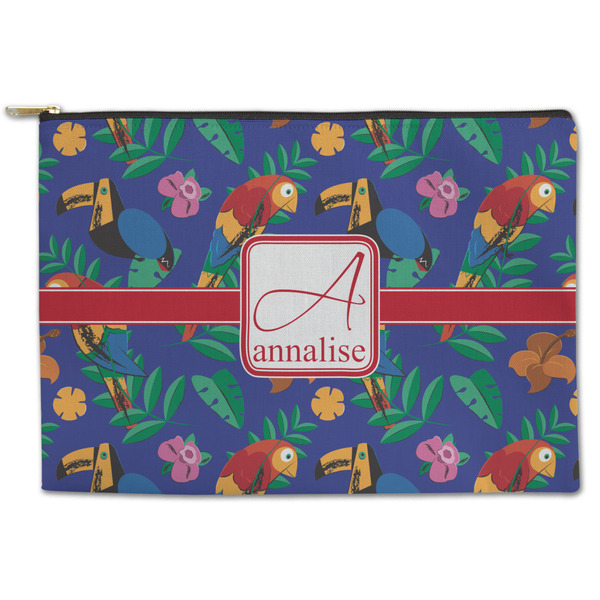 Custom Parrots & Toucans Zipper Pouch (Personalized)