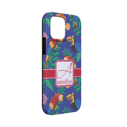 Parrots & Toucans iPhone Case - Rubber Lined - iPhone 13 Mini (Personalized)