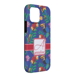Parrots & Toucans iPhone Case - Rubber Lined - iPhone 13 Pro Max (Personalized)