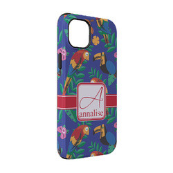 Parrots & Toucans iPhone Case - Rubber Lined - iPhone 14 (Personalized)