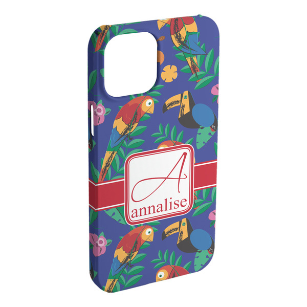 Custom Parrots & Toucans iPhone Case - Plastic - iPhone 15 Plus (Personalized)