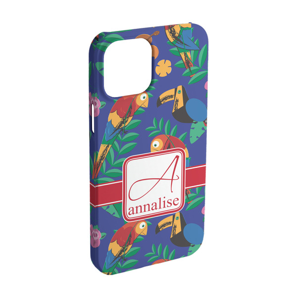Custom Parrots & Toucans iPhone Case - Plastic - iPhone 15 Pro (Personalized)