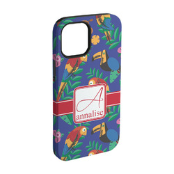 Parrots & Toucans iPhone Case - Rubber Lined - iPhone 15 (Personalized)