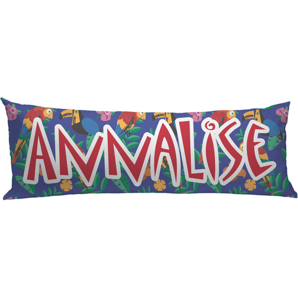 Custom Parrots & Toucans Body Pillow Case (Personalized)
