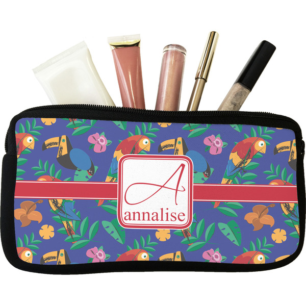 Custom Parrots & Toucans Makeup / Cosmetic Bag (Personalized)