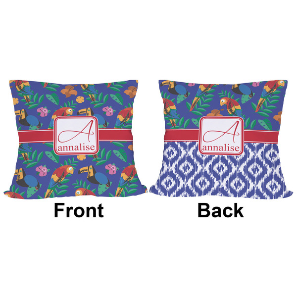 Parrots & Tucans Outdoor Pillow - 16x16