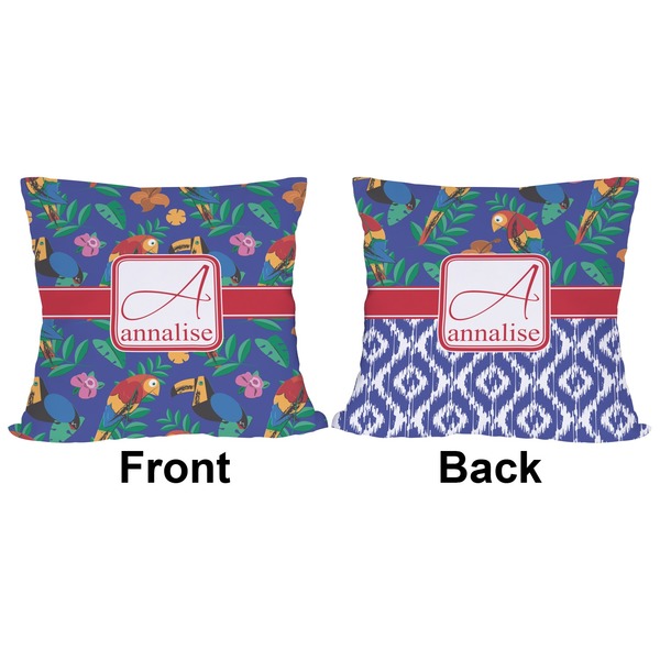 Parrots & Tucans Outdoor Pillow - 18x18