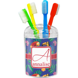 Parrots & Toucans Toothbrush Holder (Personalized)
