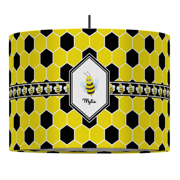 Custom Honeycomb 16" Drum Pendant Lamp - Fabric (Personalized)