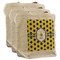 Honeycomb 3 Reusable Cotton Grocery Bags - Front View