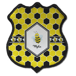 Honeycomb Iron On Shield Patch C w/ Name or Text