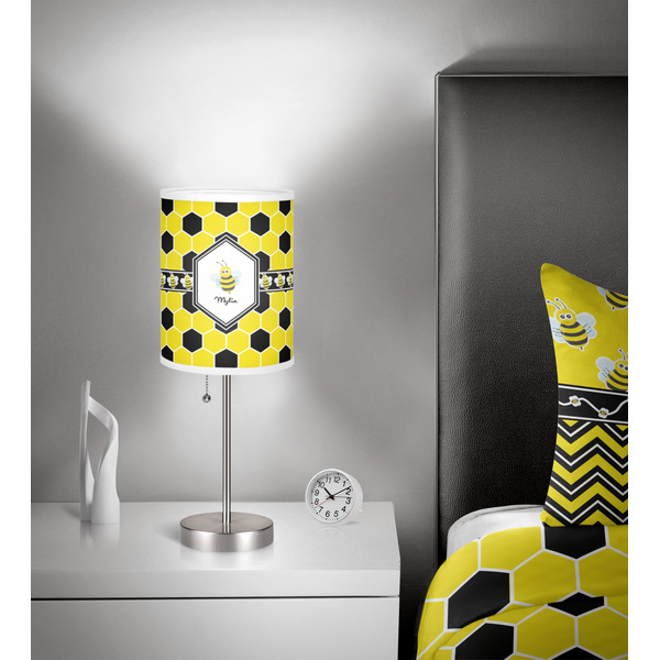 Honeycomb 7 inch drum lamp shade - in room
