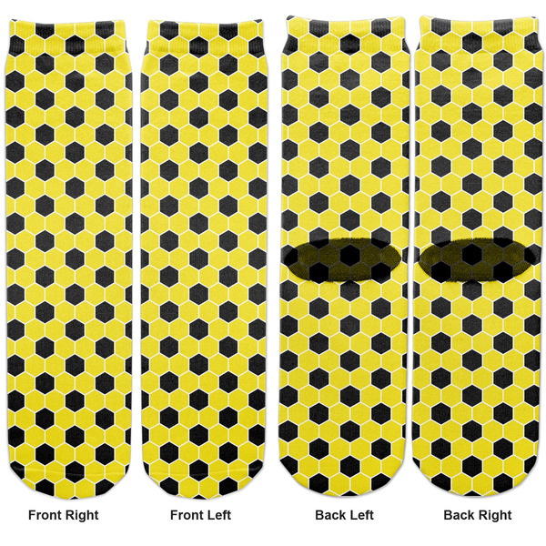 Honeycomb Adult Crew Socks - Double Pair - Front and Back - Apvl