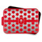 Honeycomb Aluminum Baking Pan - Red Lid - FRONT w/lif off