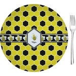 Honeycomb 8" Glass Appetizer / Dessert Plates - Single or Set (Personalized)