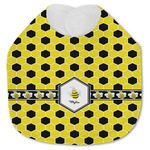 Honeycomb Jersey Knit Baby Bib w/ Name or Text