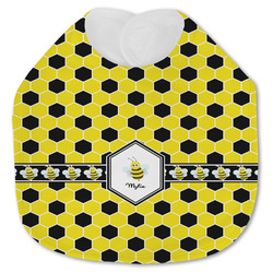 Honeycomb Jersey Knit Baby Bib w/ Name or Text