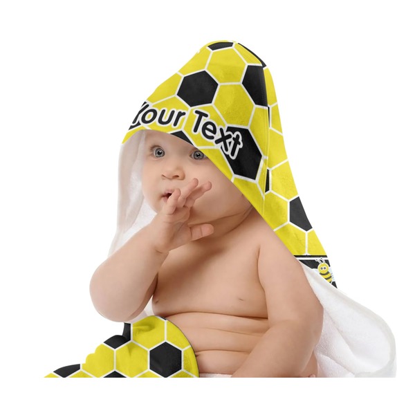 Honeycomb Baby Hooded Towel on Child