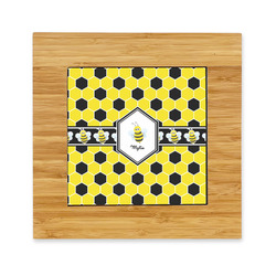 Honeycomb Bamboo Trivet with Ceramic Tile Insert (Personalized)
