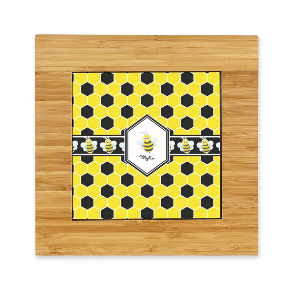 Custom Honeycomb Bamboo Trivet with Ceramic Tile Insert (Personalized)