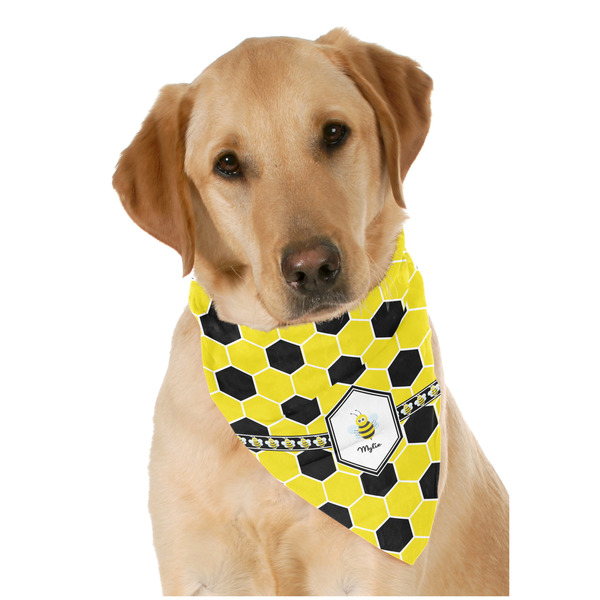 Custom Honeycomb Dog Bandana Scarf w/ Name or Text