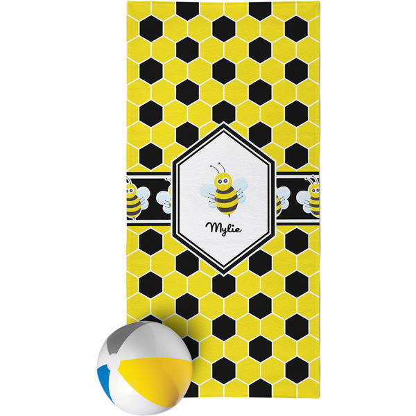 Custom Honeycomb Beach Towel (Personalized)