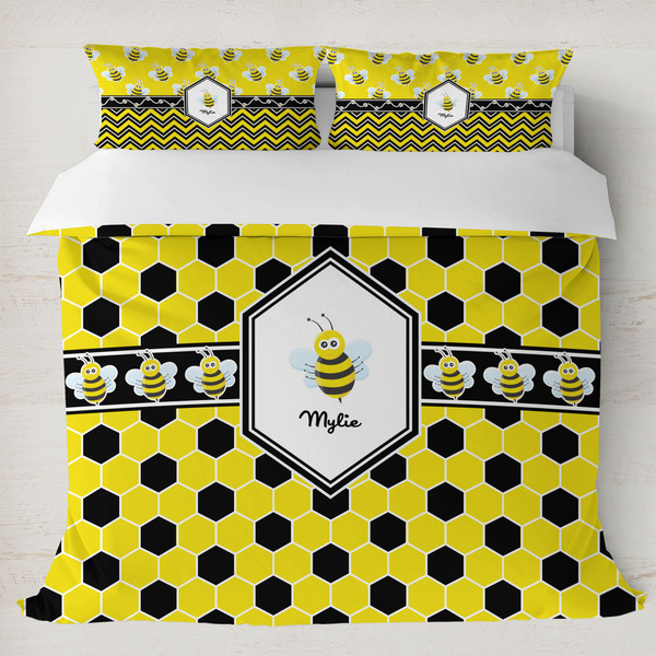 Custom Honeycomb Duvet Cover Set - King (Personalized)