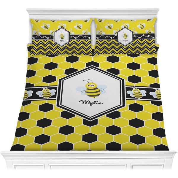 Custom Honeycomb Comforter Set - Full / Queen (Personalized)
