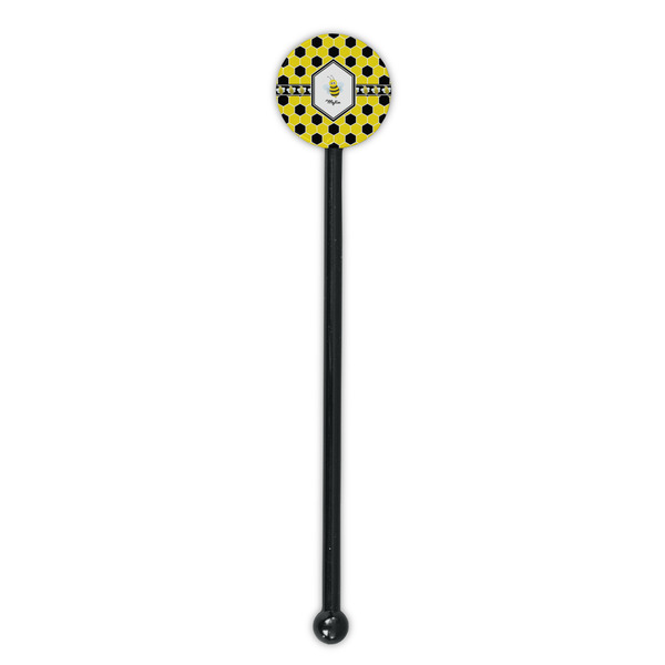 Honeycomb Black Plastic 5.5" Stir Stick - Round - Single Stick