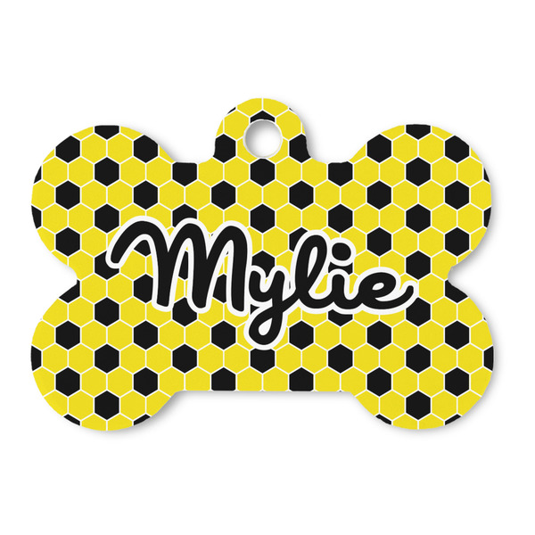 Custom Honeycomb Bone Shaped Dog ID Tag (Personalized)