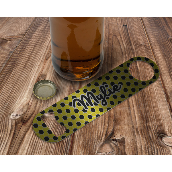 Honeycomb Bottle Opener - In Use