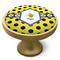 Honeycomb Cabinet Knob - Gold - Side